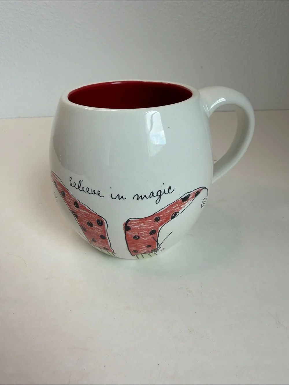 Rae Dunn Believe in Magic Elf Feet Christmas Mug